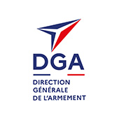 Logo couleur de la DGA - Maîtrise de l'information à Bruz