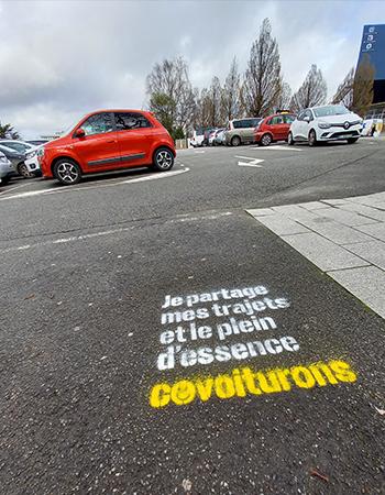 Pochoir parking UBO à Brest