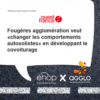 Fougères agglomération s'engage pour le covoiturage avec éhop