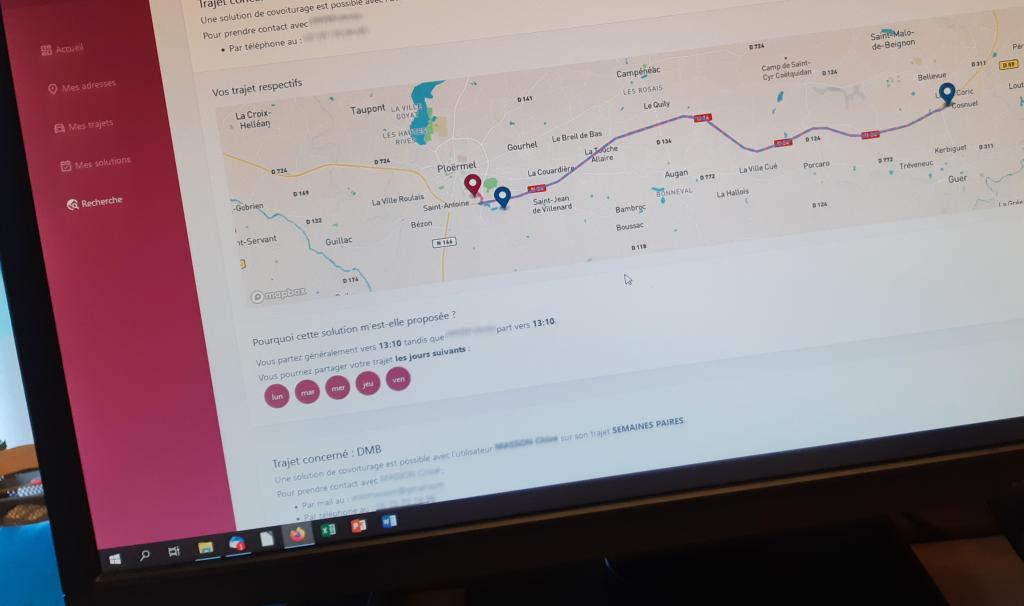 Solution de recherche de covoitureurs sur les horaires atypiques