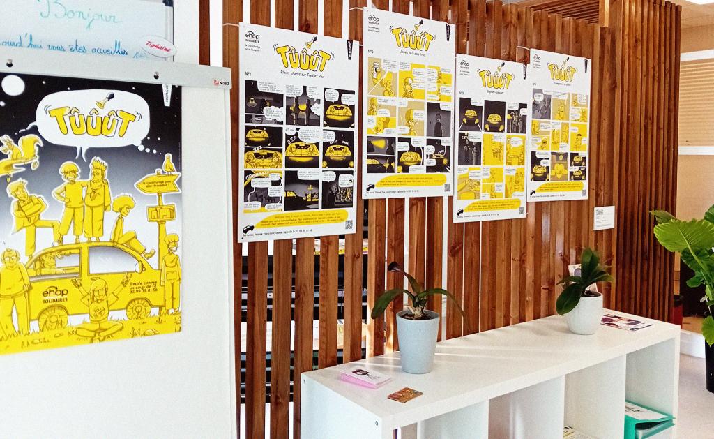 Exposition bande dessinée Tuuut d'éhop covoiturage