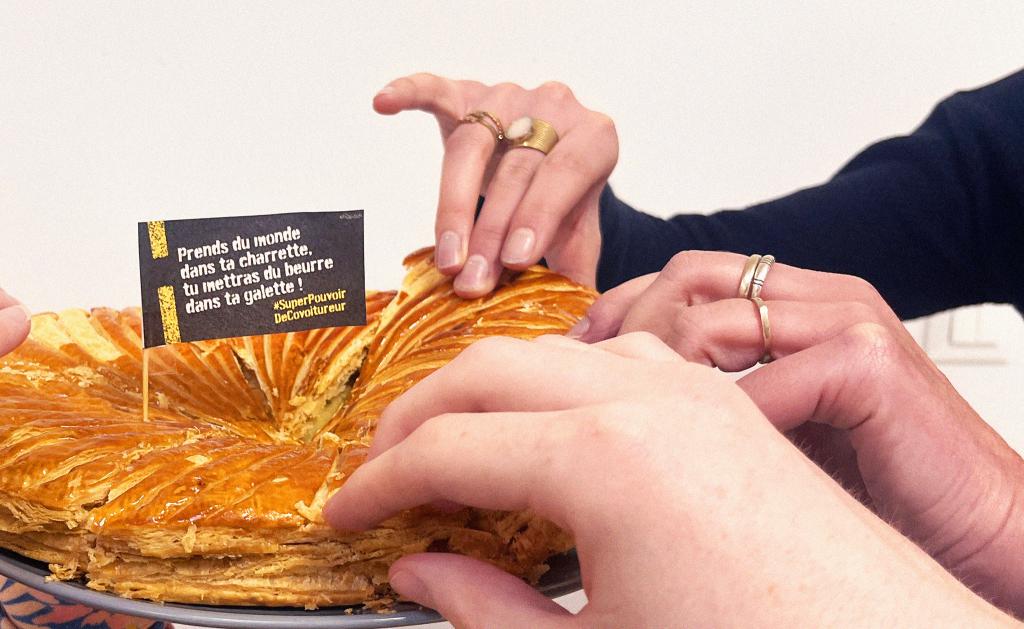 Le fanion spécial covoiturage pour la galette des rois