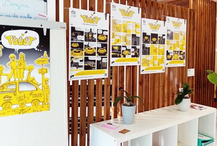 Exposition bande dessinée Tuuut d'éhop covoiturage
