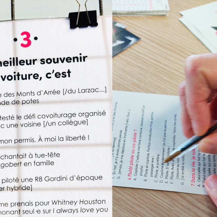 Un psychoquiz pour lancer le covoiturage entre collègues