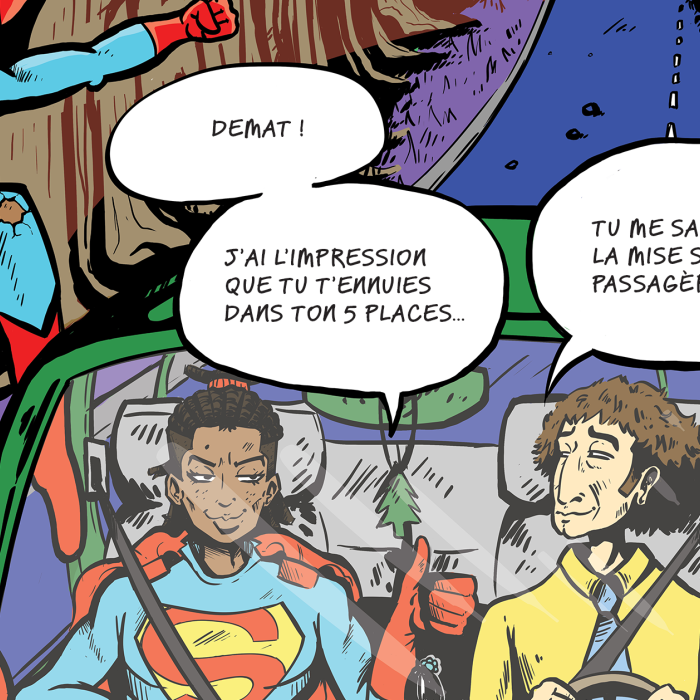 Super Passagère vient sauver la mise d'un conducteur bien seul dans sa voiture